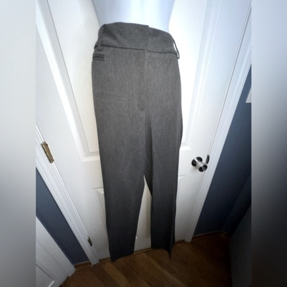 Talbots Women’s 12 Charcoal Gray Mid Rise Flared Trouser Dress Pant L Classic